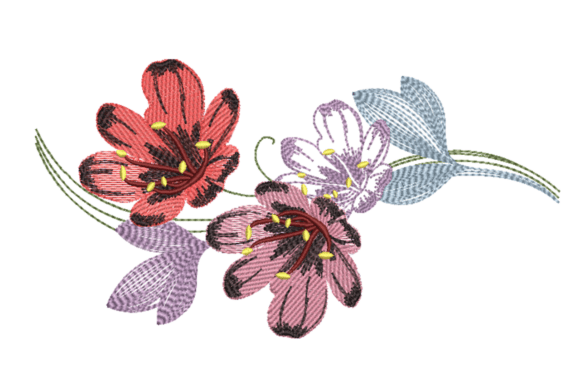 Colorful Lily Cluster Embroidery Review