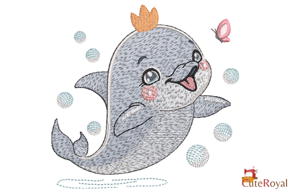Crowned Dolphin and Pink Butterfly Embroidery Review