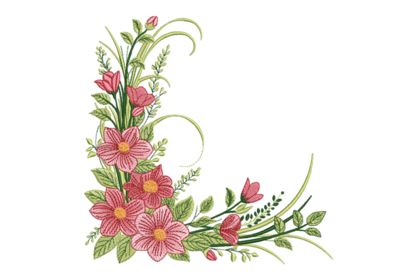 Floral Corner Border Review for Boutique Apparel