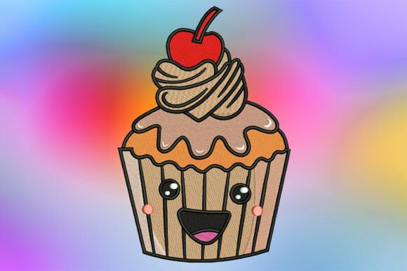 Kawaii Cherry Cupcake Embroidery Review