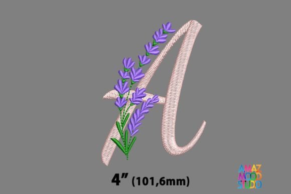 Letter a Floral Lavender Monogram Review
