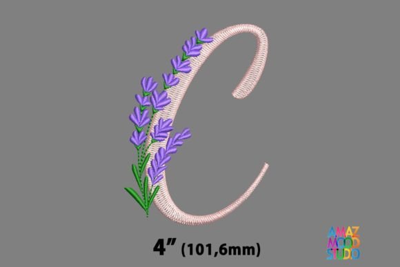 Letter C Floral Lavender Monogram Review