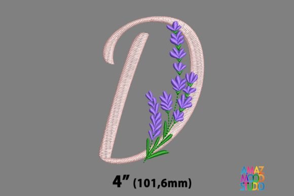 Letter D Floral Lavender Monogram Review