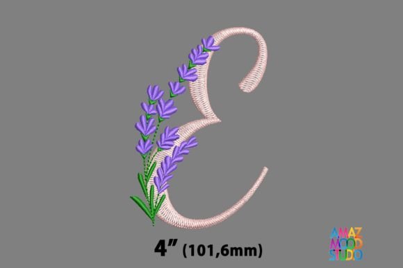 Letter E Floral Lavender Monogram Review