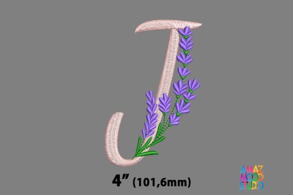Letter J Floral Lavender Monogram Review
