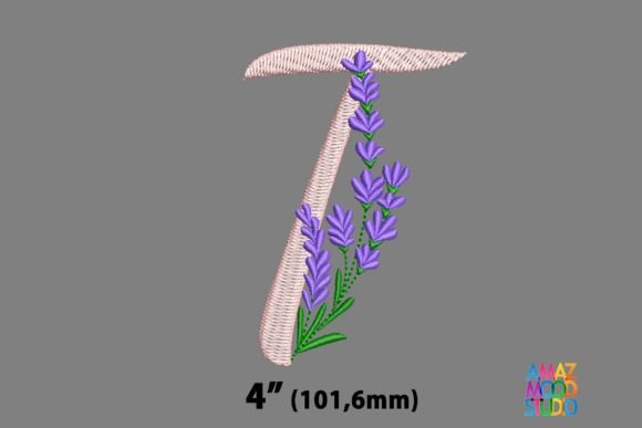 Letter T Floral Lavender Monogram Review