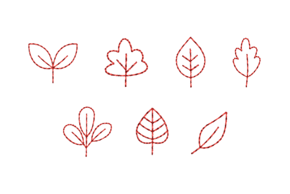 Mini Leaf Outline Redwork Bundle Review
