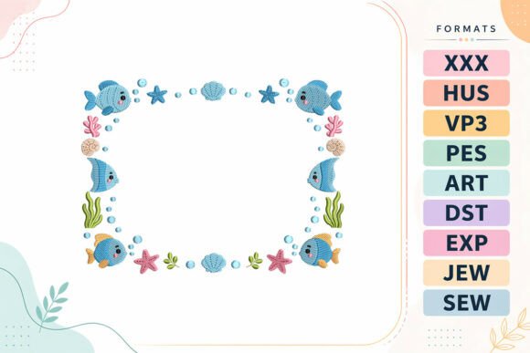 Ocean Fish Frame Summer Embroidery Review