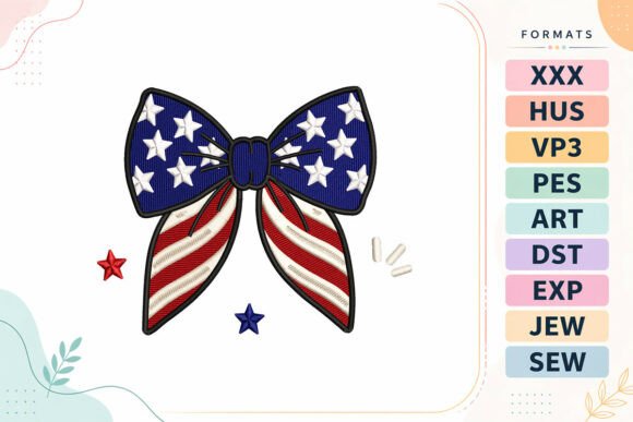 Patriotic Bow 4th of July Embroidery Review