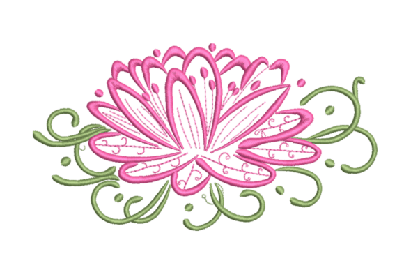 Pink Floral Scroll Embroidery Review