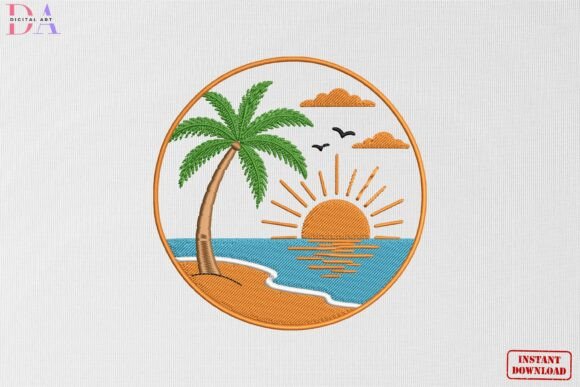 Tropical Beach Sunset Palm Tree