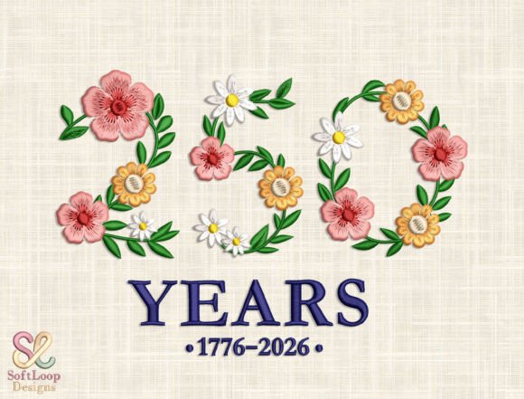 USA 250 YEARS Floral Anniversary Design
